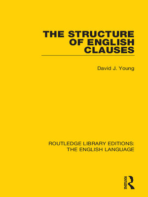 cover image of The Structure of English Clauses